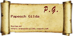 Papesch Gilda névjegykártya